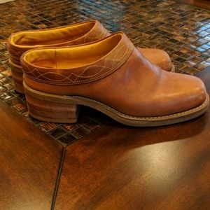 Frye clog style boots